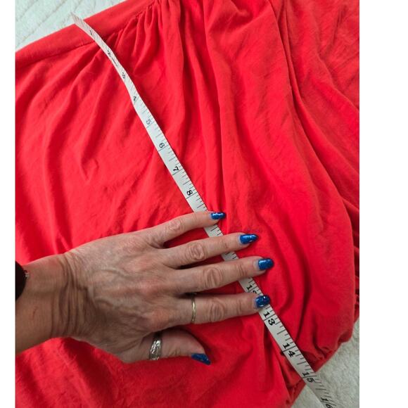 MNG by Mango EUC stretchy mini dress Small fire red orange - Picture 16 of 17